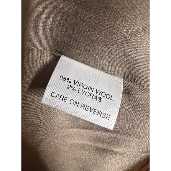 St. John Collection By Marie‎ Gray Taupe Wool Long Sleeve Blazer Jacket Size 8 - Picture 6 of 8